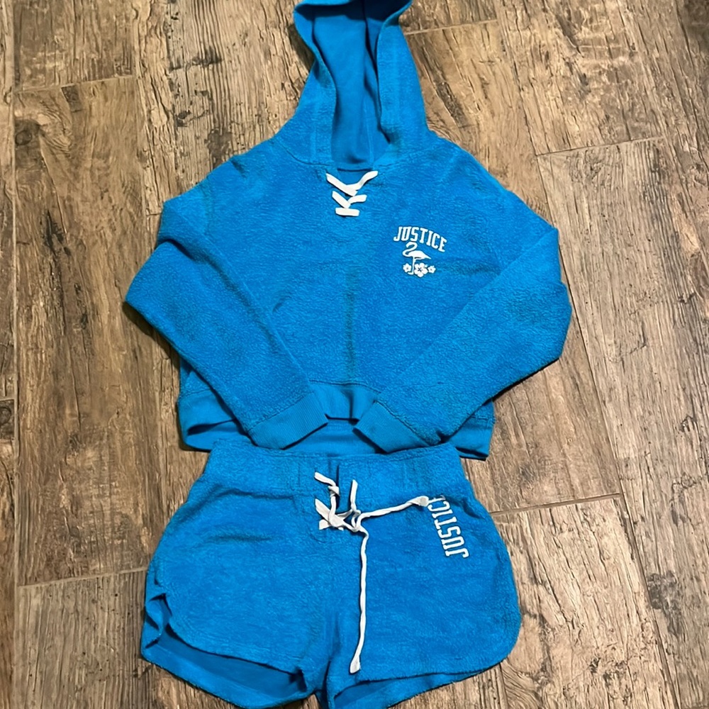 Justice ACTIVE- Terry Cloth Matching Set- 7-8